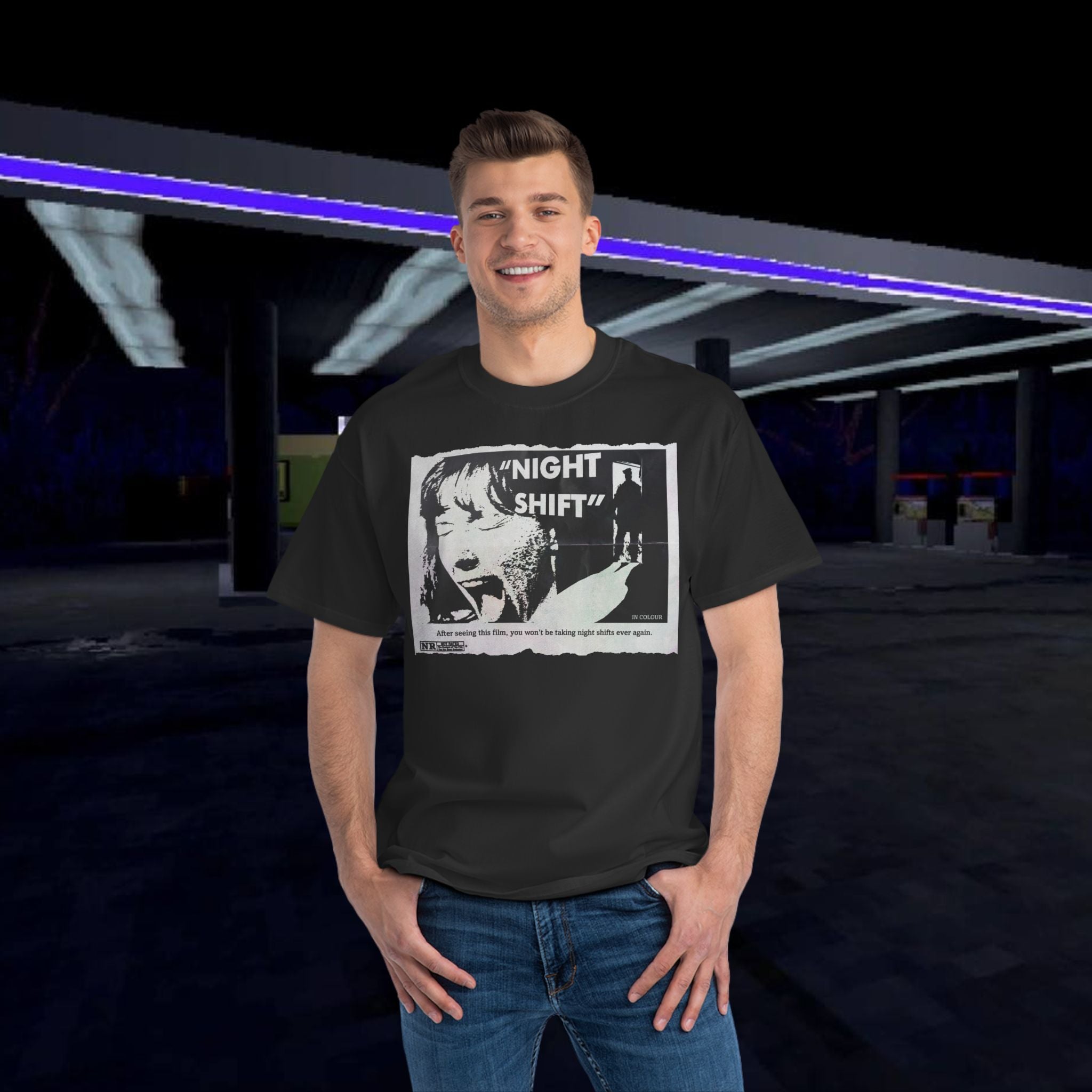 BIG & TALL Night Shift Newspaper Ad Shirt – Puppet Combo