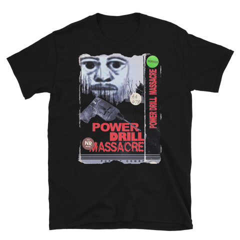 'The Power Drill Massacre' Police Sketch VHS T-shirt