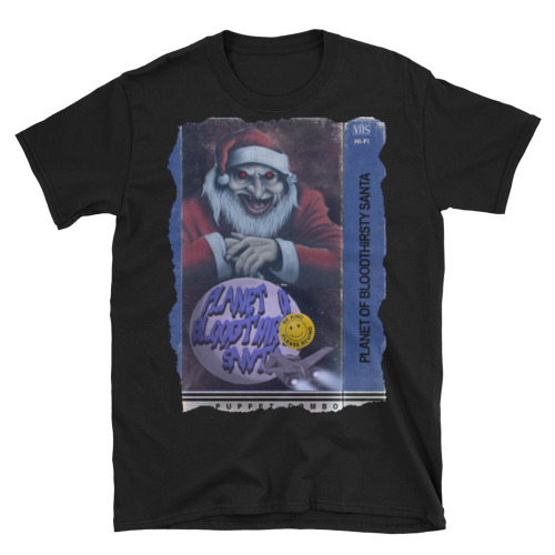 'Planet of Bloodthirsty Santa' VHS cover T-shirt